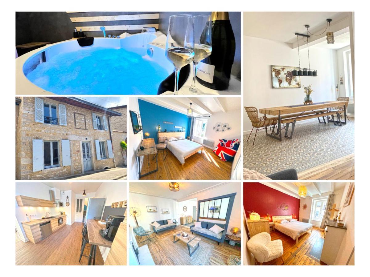 Gite Cosy Avec Jacuzzi Classe 3 Etoiles Poncin Kültér fotó